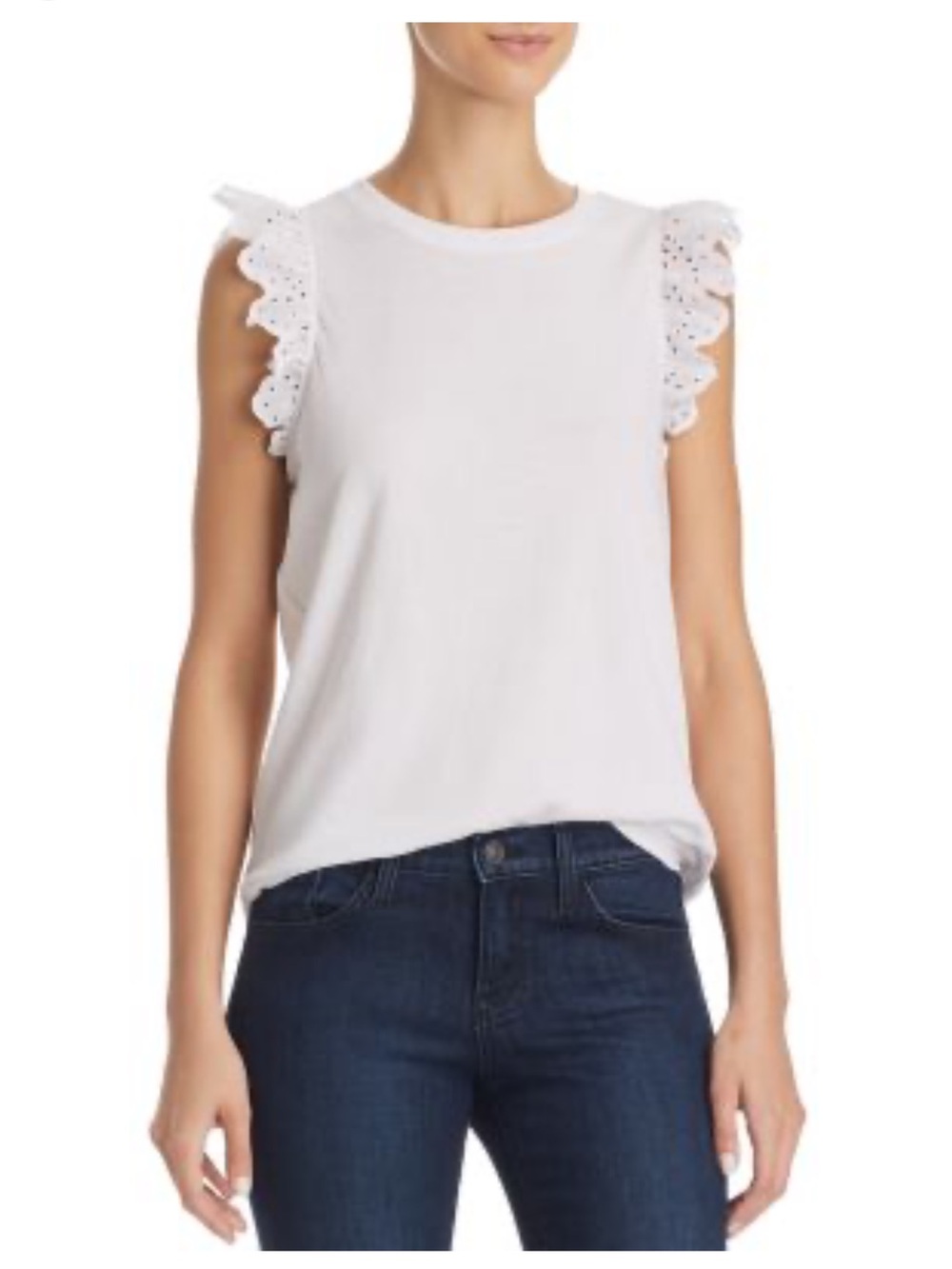 New With Tags Kate Spade Eyelet Sleeveless Tee Sz L